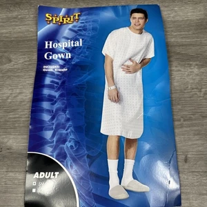 Spirit Halloween Hospital Gown Costume Adult Size S/M With Extras - Picture 1 of 17