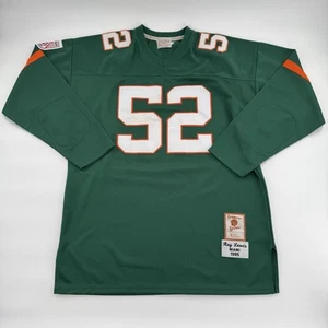 Miami Hurricanes Ray Lewis #52 Jersey Men Size 52 Gridiron Greats VINTAGE Green - Picture 1 of 10