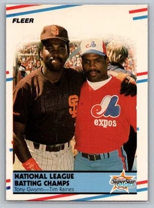 1988 Fleer NL Batting Champs Raines & Gwynn #631 - Picture 1 of 2