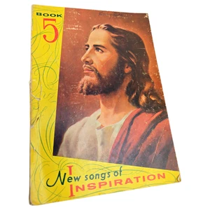 New Songs Of Inspiration Book 5 John T Benson 1958 Shaped Notes Music Songs MCM - Imagen 1 de 18