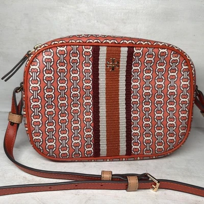 Bolso Bandolera Tory Burch Gemini Link en Naranja Cañón Usado en Excelente Condición Foto 1 de 4