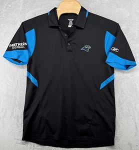 Camisa Polo Carolina Panthers Reebok Vintage Negra Manga Corta Para Hombre Talla M - Imagen 1 de 5