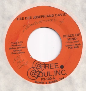 SWEET SOUL- DEE DEE JOSEPH & DAVID -- PEACE OF MIND / SHE'S GOT SOMETHING - Picture 1 of 2