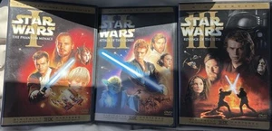 STAR WARS TRILOGY Episodes 1, 2 & 3 - 6-Disc DVD Lot - Picture 1 of 8