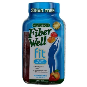 6 Pack Vitafusion Fiber Well Fit Supplement, 5 g, Natural Peach, Strawberry &... - Picture 1 of 2