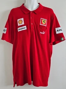 Ferrari Scuderia Formula 1 F1 Puma Team Red Polo Shirt 2008-2009 Men's Size: XXL - Picture 1 of 13