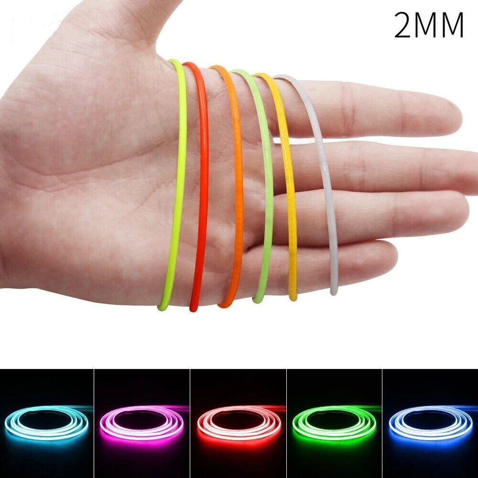 Tira de luz LED COB ultra delgada de 2 mm DC12V luces tira cinta lámpara cinta 480leds/m Foto 1 de 4
