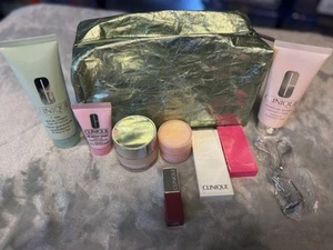 NEU CLINIQUE SCHMINKTASCHE (grün) GESCHENKSET - 9-teiliges Set. Moisture Surge + More! - Bild 1 von 7