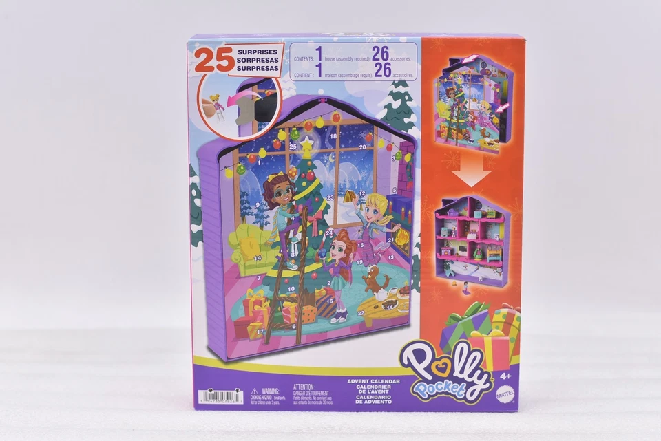 Polly Pocket Advent Calendar Contains House, 2 Dolls, 25 Surpirses - Image 1 of 4