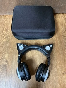 Brookstone RGB Cat Ear Headphones Original Light Case Box ar102a4bka READ - Picture 1 of 17