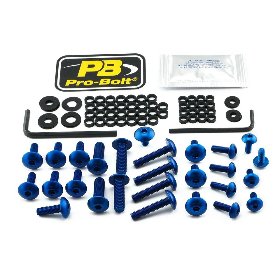 Pro Bolt Aluminium Fairing Bolt Kit Blue For Yamaha MT-10 ABS 2016-2021 - Image 1 of 1