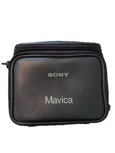 Sony Mavica Kameratasche schwarz weiche Seite verstellbarer Schultergurt Gürtelschlaufe - Bild 1 von 7