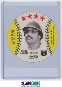 1976 Crane Potato Chips Discs Reggie Jackson Oakland Athletics - Picture 1 of 3