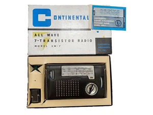 Vintage Continental SW-7 All Wave Transistorradio mit Koffer + Zubehör in Box - Bild 1 von 24