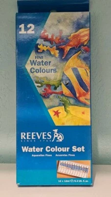 Reeves Water Colour 12 件套精美水彩 12 毫升管 — 第 1/3 张图片