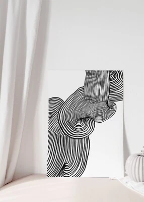 Line Drawing Abstract Poster Premium Quality Choose your Size - Image 1 of 3