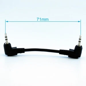 4pcs 8cm 2.5mm Stereo Male To 2.5mm Male Right Angle Aux Audio Adapter Cable - Picture 1 of 4