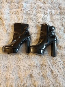 Platform PVC Ankle Boots 6 - Picture 1 of 10