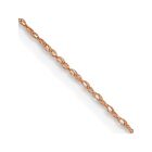 Real 14Kt Rose Gold 18 Inch Carded .5Mm Cable Rope With Spring Ring Clasp Chain