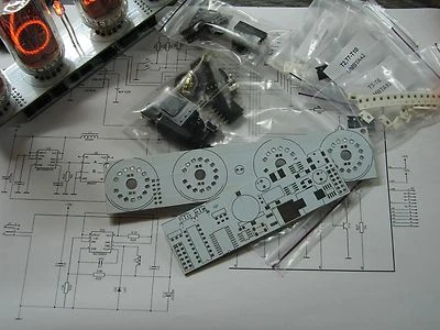 Nixie Tubo Reloj Hágalo Usted Mismo Kit 2.3 para Tubos IN-4 Foto 1 de 4