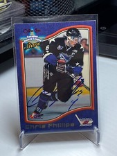#105 Chris Phillips Auto - Lethbridge Hurricanes - 1997-98 Opeechee CHL Stars