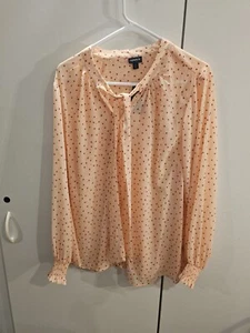 Torrid Womans Size 2 Orange Polka Dot Blouse New With Tag - Picture 1 of 5