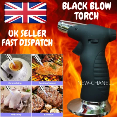 MGB BLACK KITCHEN BLOW TORCH BUTANE GAS MINI MICRO WIRELESS COOK SOLDERING