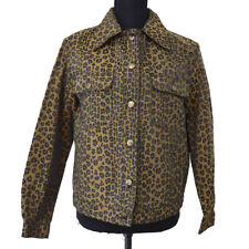 FENDI Vintage Leopard Pattern Long Sleeve Jacket Brown Black Authentic AK31694d