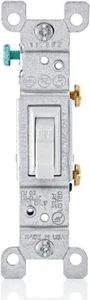 10PK Leviton 1451-2AM 15A 120V Toggle Framed Single-Pole Ac Quiet Switch Almond - Picture 1 of 2