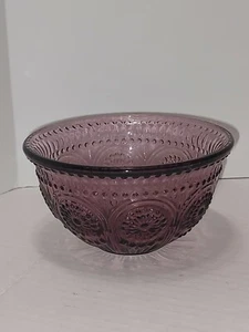 PIONEER WOMAN ADELINE PLUM 5" PURPLE EMBOSSED FRUIT/DESSERT BOWL AMETHYST - Picture 1 of 6