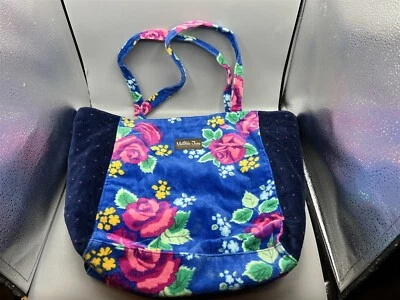 BOLSO DE MANO DE PLAYA MATILDA JANE SWEET SUNSHINE AZUL FORRADO FLORAL TELA DE RIZO Foto 1 de 4