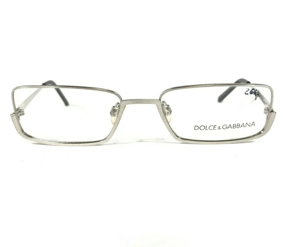 Monturas de gafas Dolce & Gabbana DG405 167 plateadas rectangulares 51-17-135 Foto 1 de 4