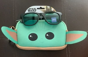 Star Wars -Children Sunglasses & Case Set Yoda Kids 100% UV  The Mandalorian NEW - Picture 1 of 4