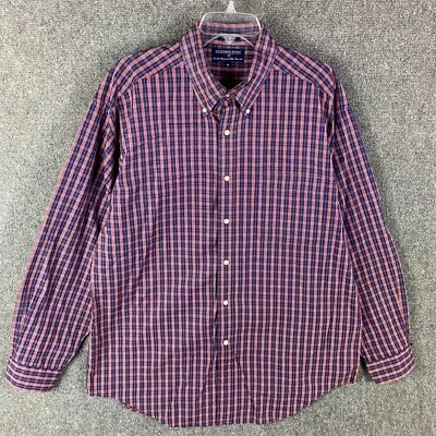 Camisa deportiva Hathaway con botones para hombre XL Pinpoint Oxford 100 % algodón Foto 1 de 4