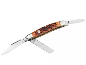 Boker Tradtional Series 2.0 Medium Stockman Jigged Brown Bone Knife ✔️ 110852 - Picture 1 of 2