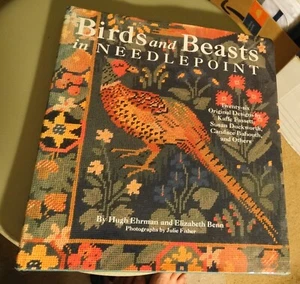 book,  birds and beasts in needlepoint, Hugh Ehrman and Elizabeth Benn, Like new - Bild 1 von 2