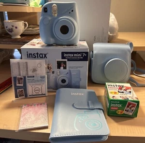 Fujifilm INSTAX mini 7+ Bundle (10-Pack Film, Album, Camera Case, Stickers)+2pac - Picture 1 of 7