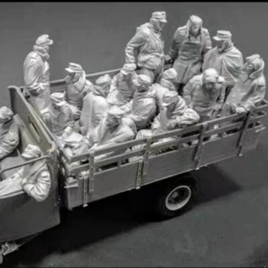 Resin Figur Modellbausatz 16 Soldaten unbemalt & unmontiert Spielzeug im Maßstab 1:35 - Bild 1 von 3