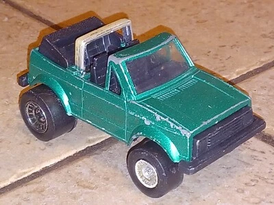 Vtg metal Tootsie Toy Super Slicks Fox Fire Green Jeep Convertible W/Rollbar USA - Image 1 of 4