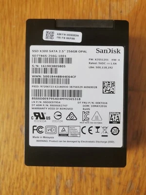 SanDisk Sata x300 256GB, 2.5 inch Internal SSD Opal x4 Lot - Image 1 of 2