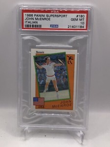 1986 Panini Supersport UK #180 John McEnroe PSA 9 (Top Pop, Pop 1)