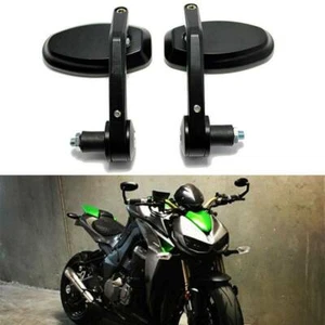 Motorcycle Handlebar End Side Mirrors 7/8" For Kawasaki Z1000 Z900 Z800 Z650 MT - Picture 1 of 8