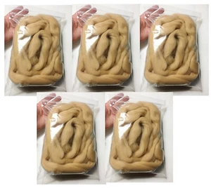 HR053-500 MOREZMORE LIGHT TAN 500g Merino Wool Roving for Needle Felting - Picture 1 of 7