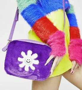 Lazy Oaf Daisy Square Messenger/crossbody Bag Purple - Picture 1 of 3