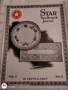 Vintage Star Book of 100 Edgings 1942 American Thread Co. Crochet Tat Knit Craft - Bild 1 von 7