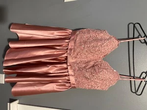 Blush mini prom dress. Would best fit someone 5ft or under. - Picture 1 of 3
