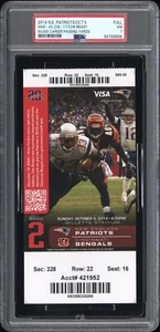 2014 Tom Brady 50,000 Yards Passing Ticket PSA 7 Patriots Bengals 10/5/14 50K - Picture 1 of 2