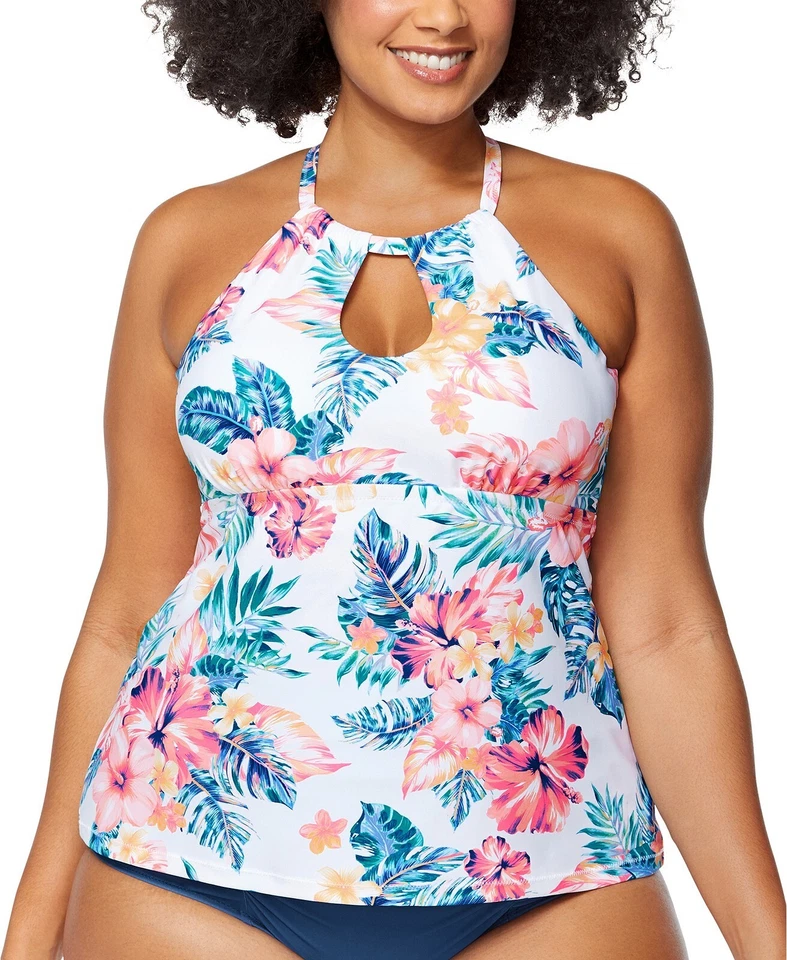 Raisins Curve Trendy Plus Size Rosalie Strappy-Back Tankini Swimsuit 18