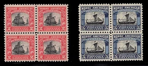 US 620-621 blocchi, nuovi di zecca (620) & nuovi/lh (621), centenario nordamericano - Foto 1 di 2