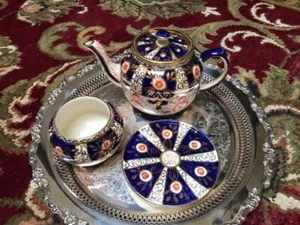 Rare Imari/Gaudy Welsh #3759/2 Sadler Teapot w/Matching Teapot Stand & Sugar - Picture 1 of 12